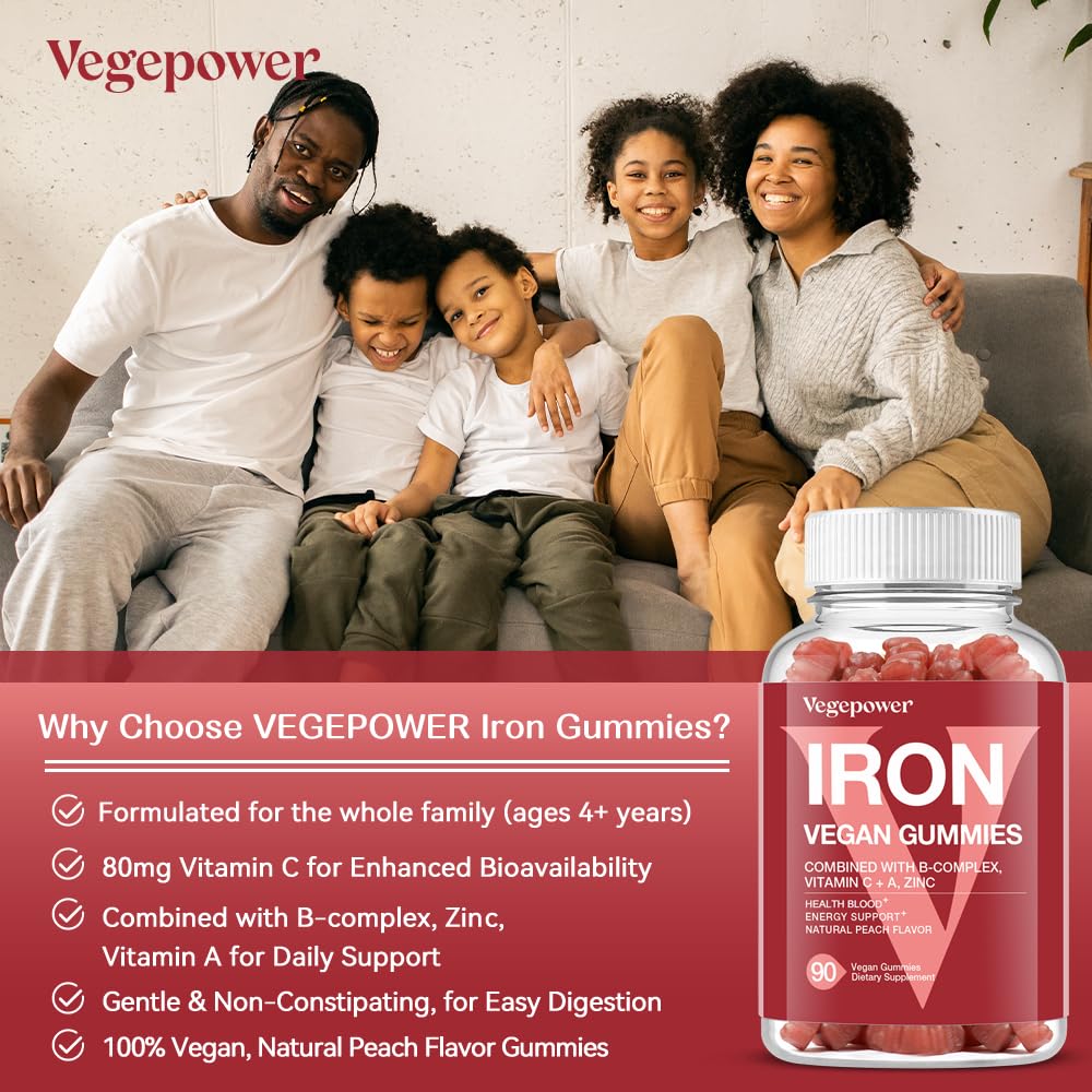Family-friendly VEGEPOWER iron gummies for daily nutrition