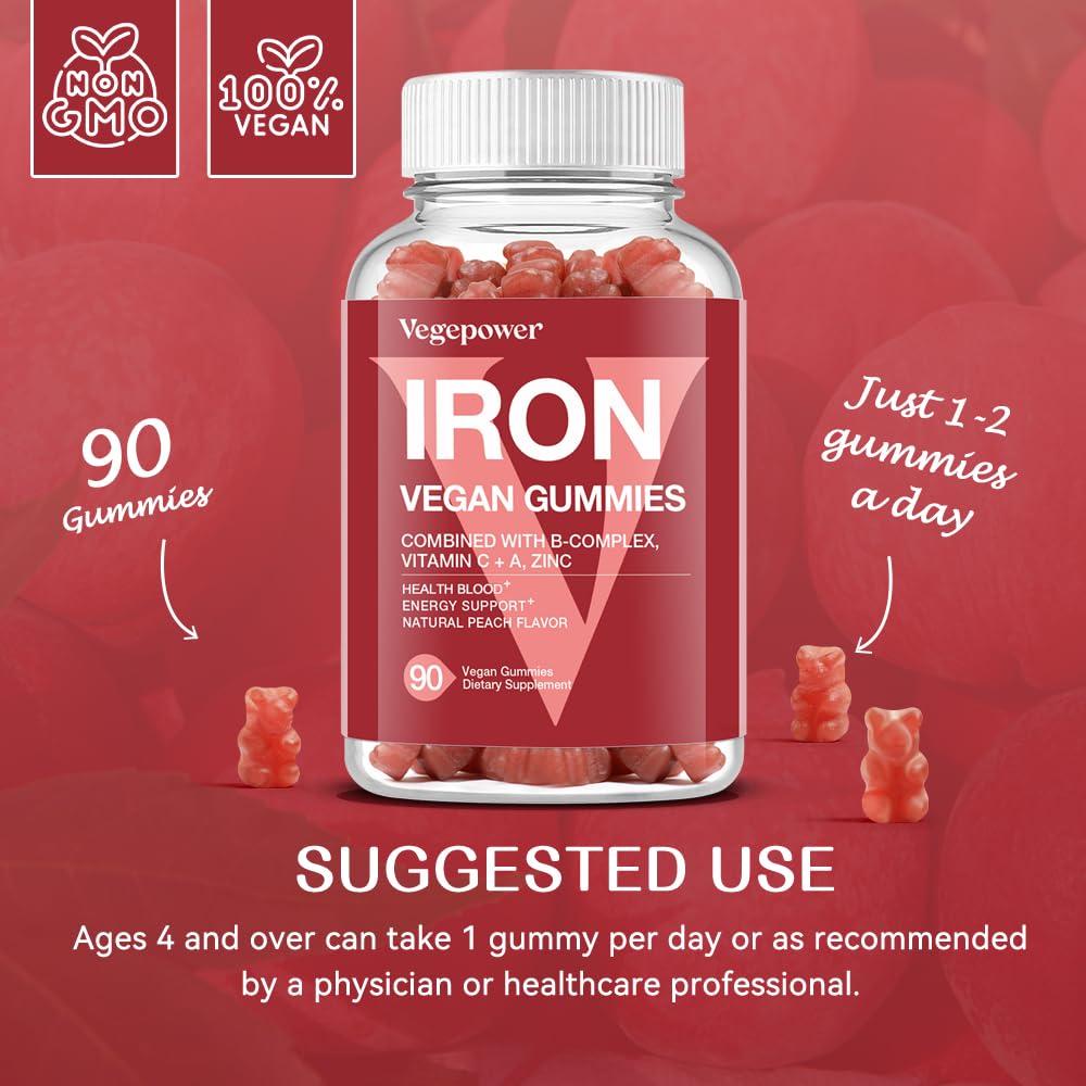 VEGEPOWER vegan-friendly gummies for plant-based iron support