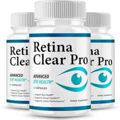 VegHerbs RetinaClear Pro bottle label showcases premium formula for eye health support.