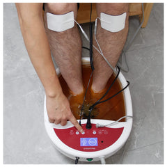Veicomtech foot basin with accessories supports easy detox sessions