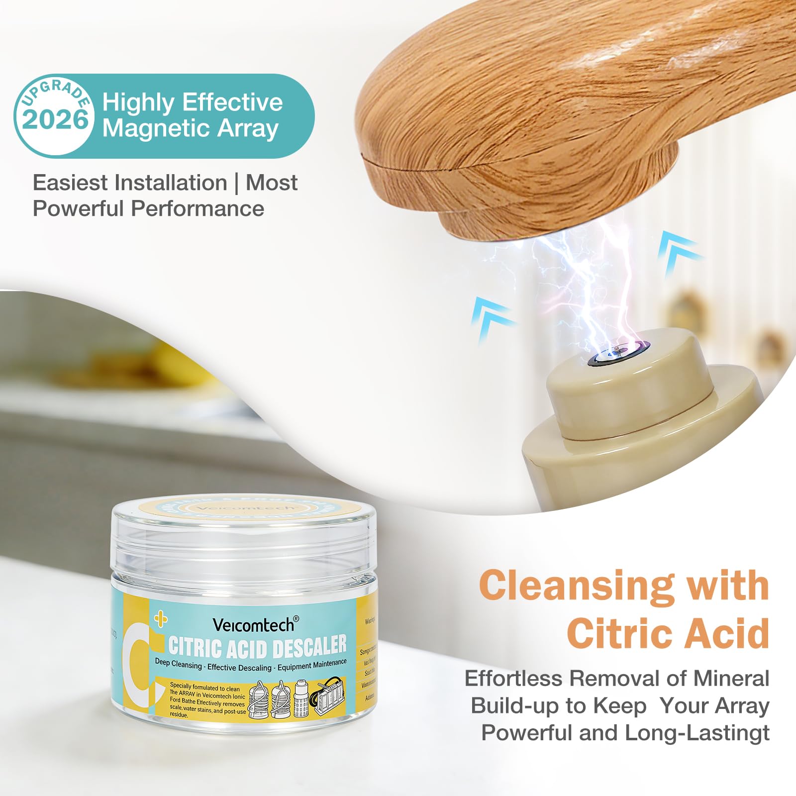 Veicomtech Lemon acid descaler keeps the device clean and ready