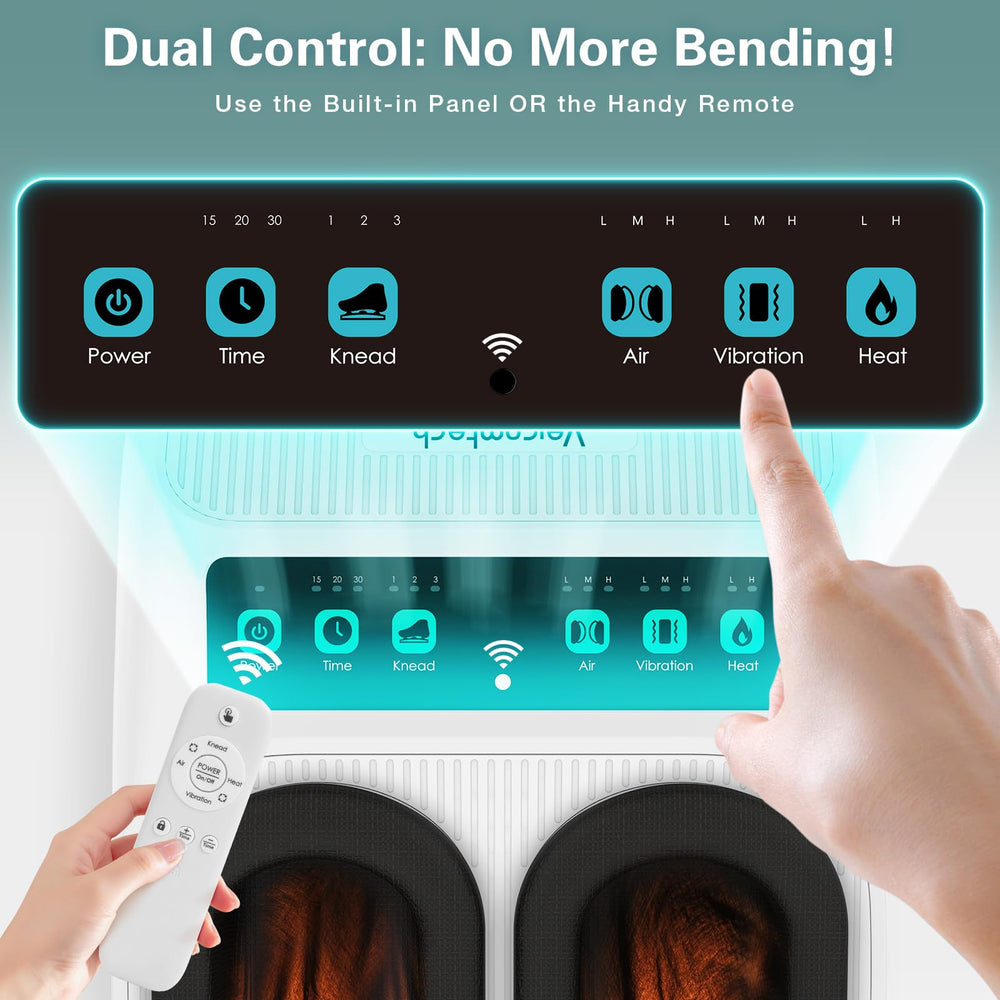 Veicomtech Shiatsu Foot Massager with Heat features a durable ABS waterproof shell for easy cleaning
