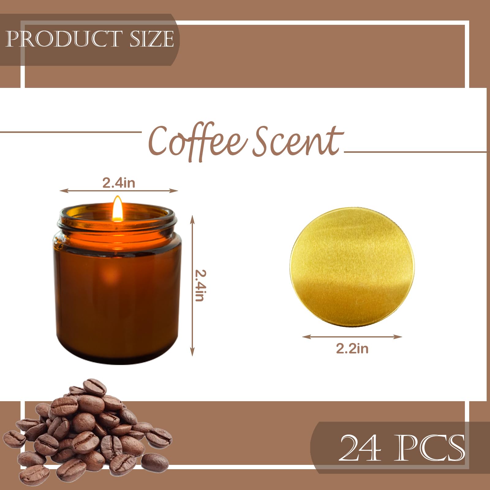 Veiuwa 4 oz candle set centers cafe-like mood at home or office