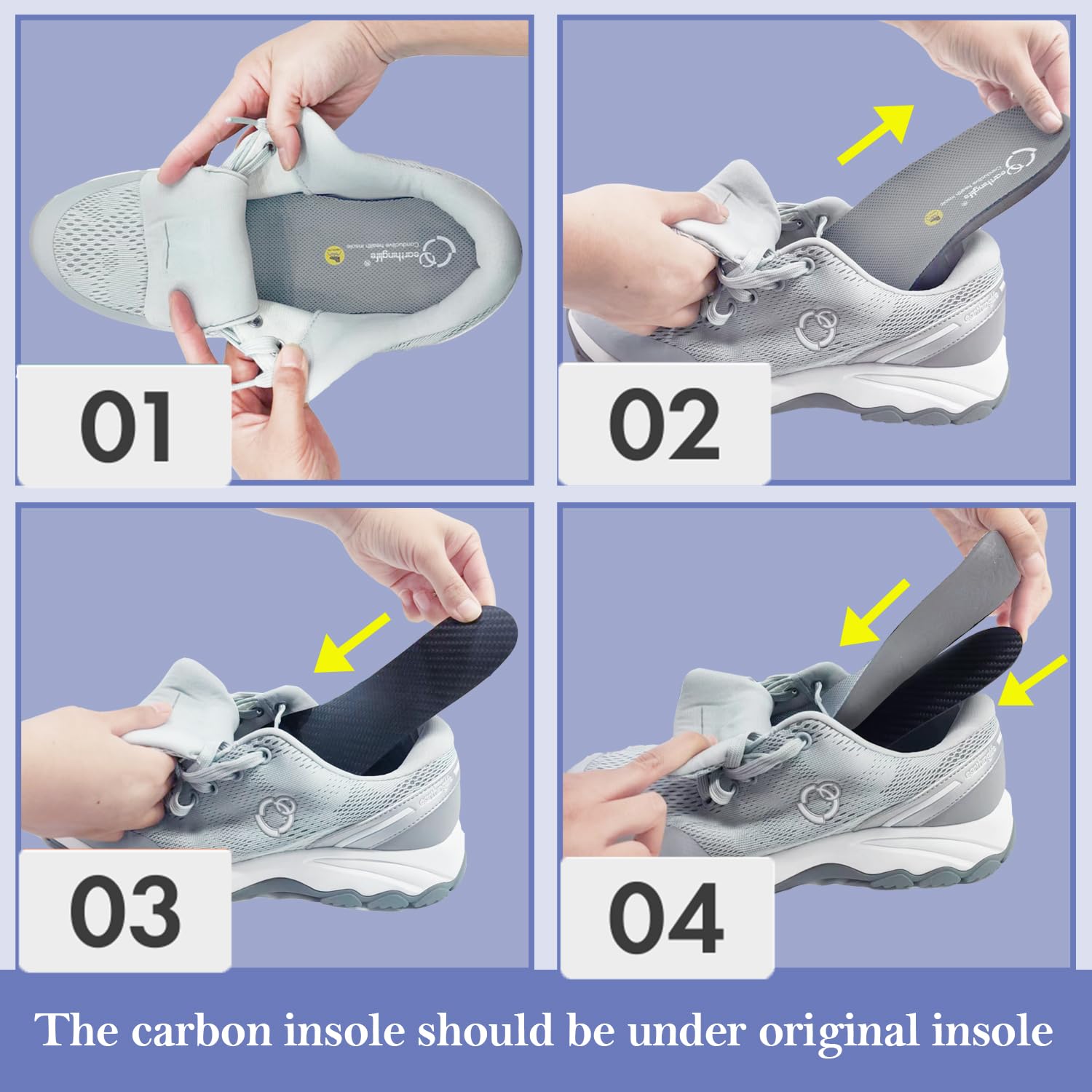 VEJESIME carbon fiber insole pair, ideal for active use and recovery routines