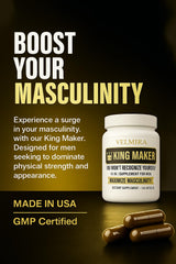 Velmira King Maker capsules closeup showcases the 13-in-1 formula.