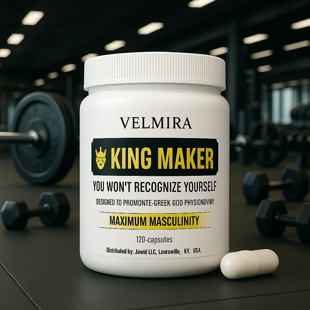 Velmira King Maker packaging overview shows pack of 1 bottle.