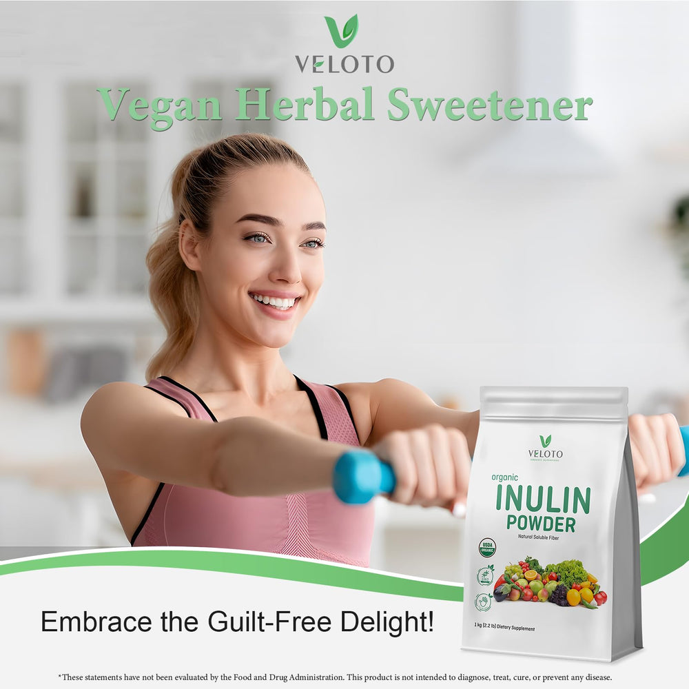 2.2 lb bulk VELOTO Inulin Powder pack on shelf.
