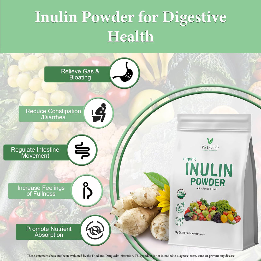 VELOTO Inulin Powder blended into a smoothie for texture and nutrition.