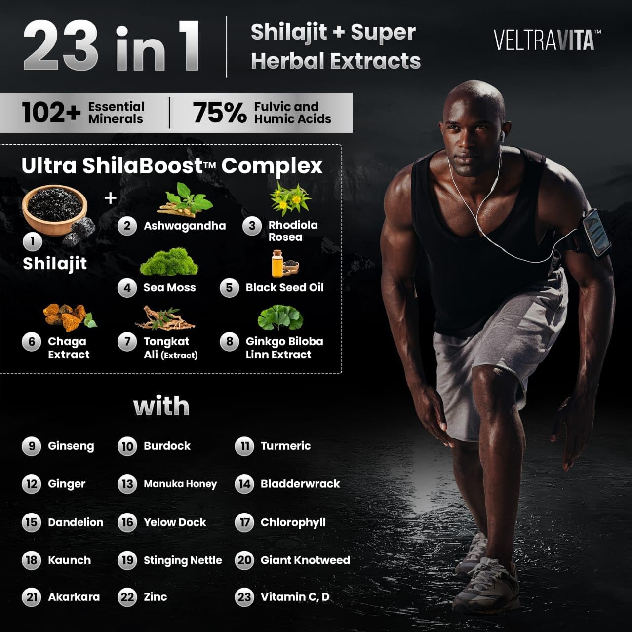 VeltraVita Ashwagandha KSM-66 gummies promote calm focus naturally