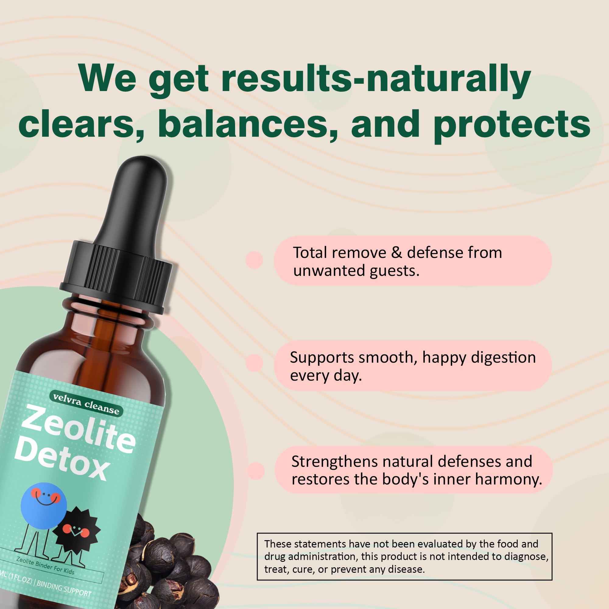 Velvra Cleanse drops pour into water for easy daily use.