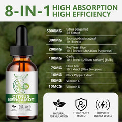 Vemluta Soursop Graviola Leaves drops highlighting immune and digestive support.