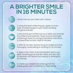 Venus Visage blue-light activation accelerates whitening while reducing sensitivity.
