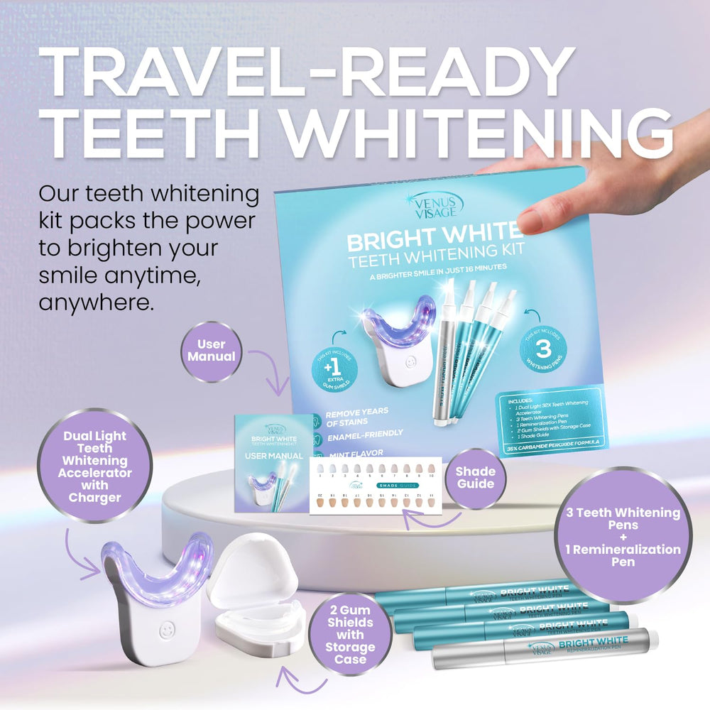 Venus Visage teeth whitening pens 3-pack for convenient, targeted whitening.