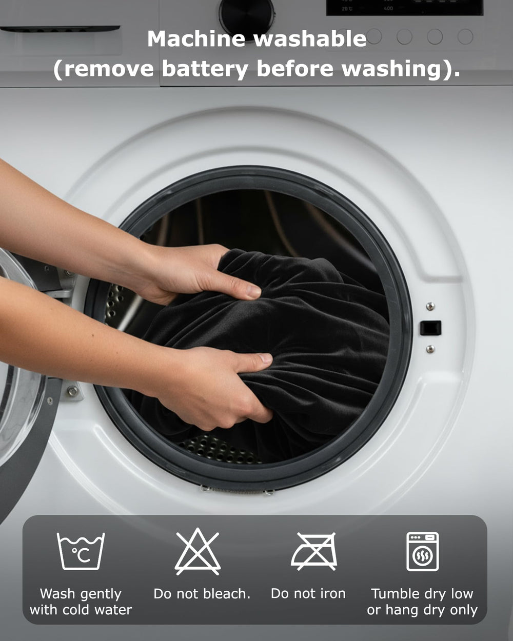 Venustas includes heated shawl, battery, and charging cable for ready-to-use warmth.
