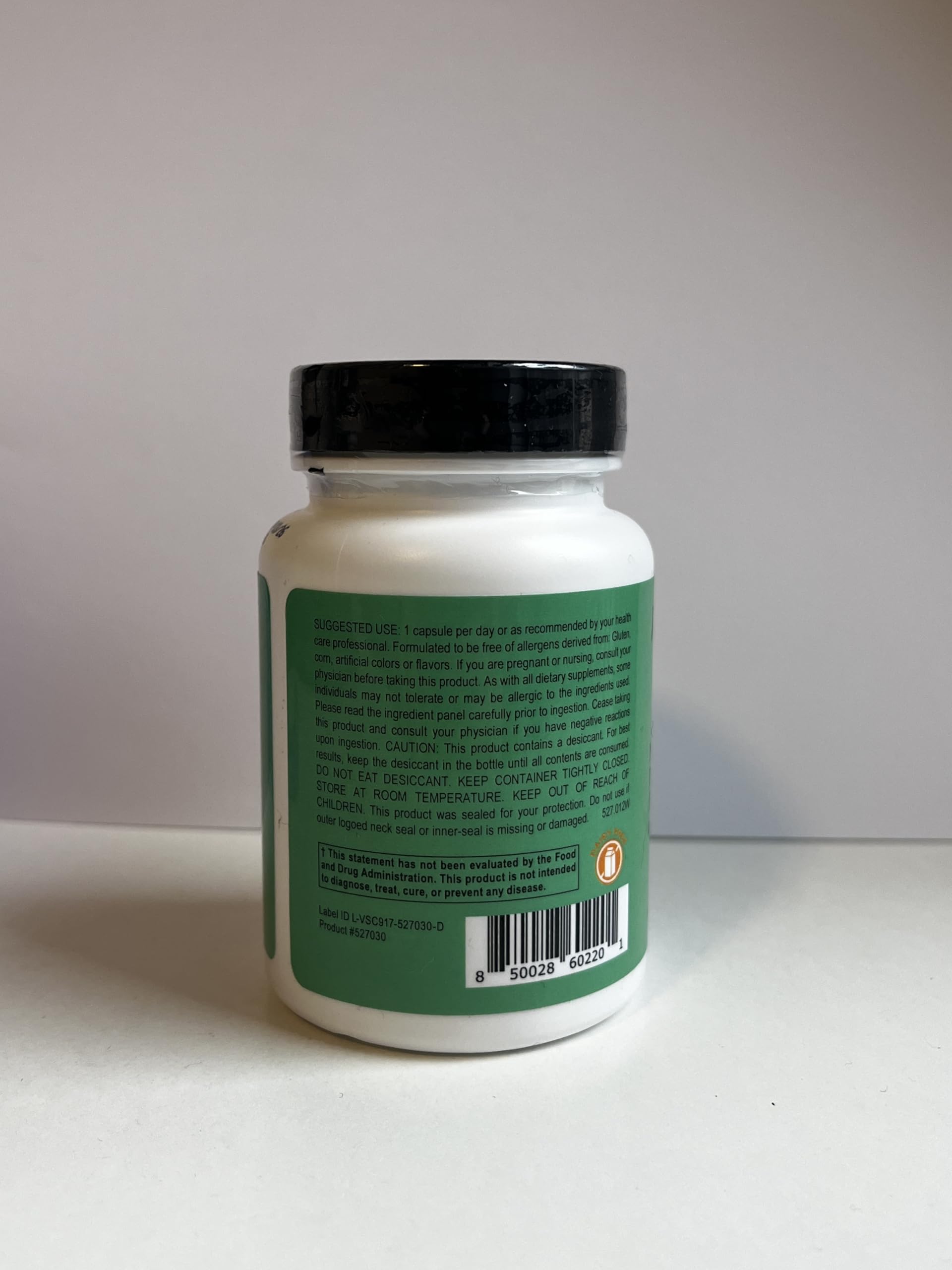 Packaging image showing 30 capsules in a bottle for on-the-go use.