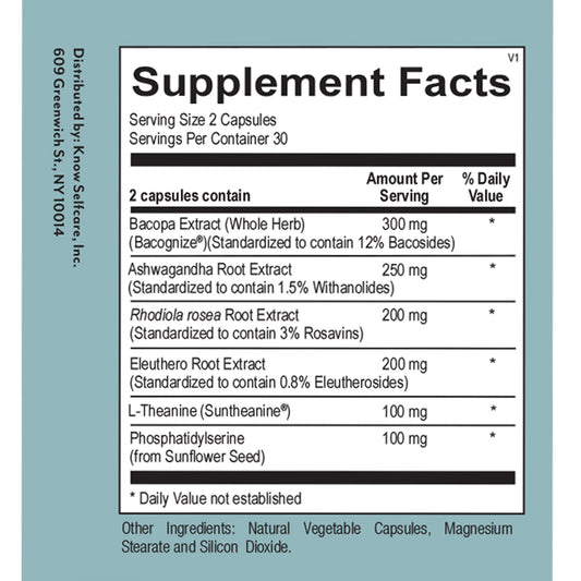 Veracity Cortisol Calming capsules for easy daily stress management.