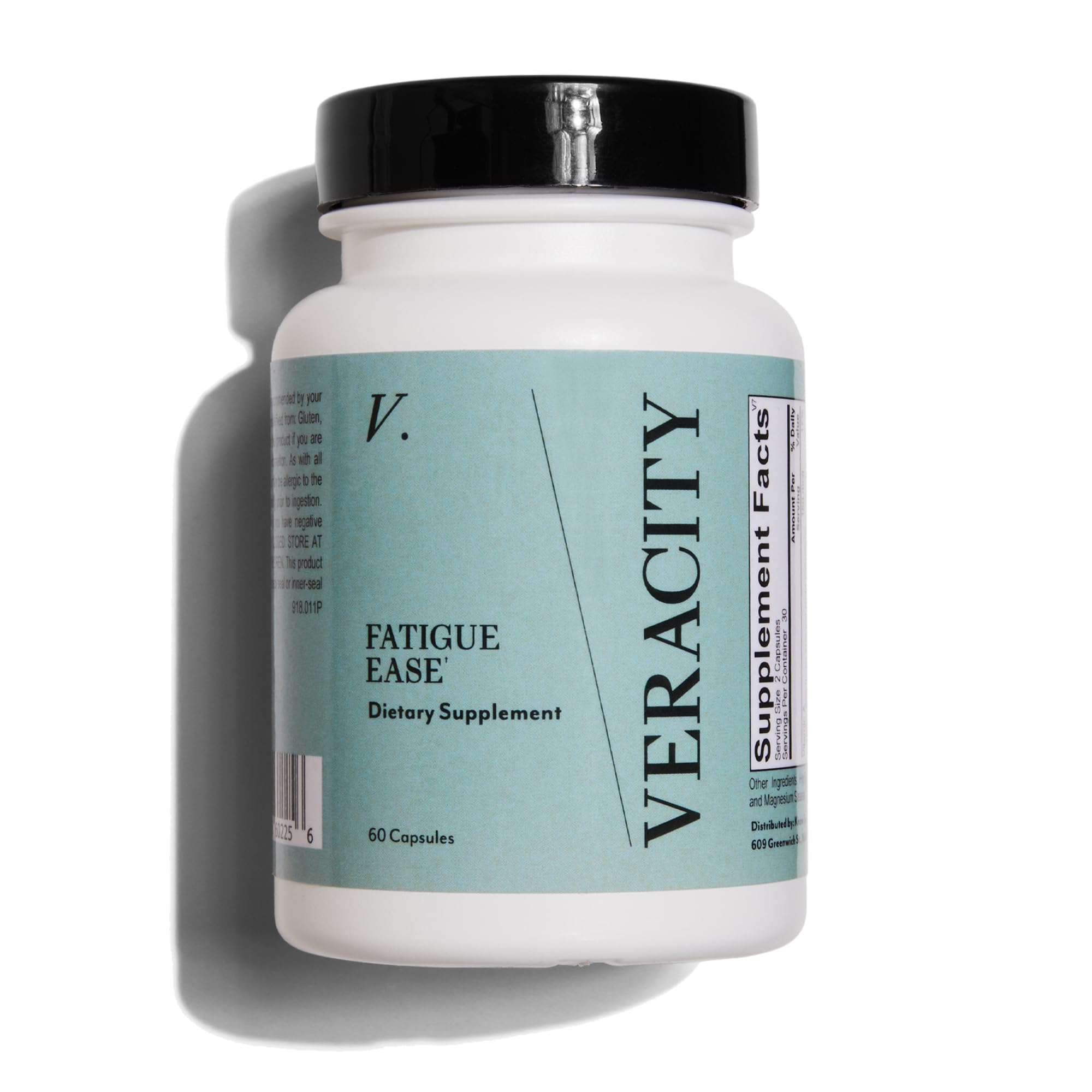 Veracity SelfCare Fatigue Ease bottle front showing energy support blend