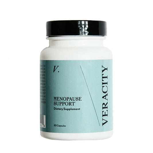 Veracity Selfcare menopause support bottle with capsules, may support comfort during perimenopause