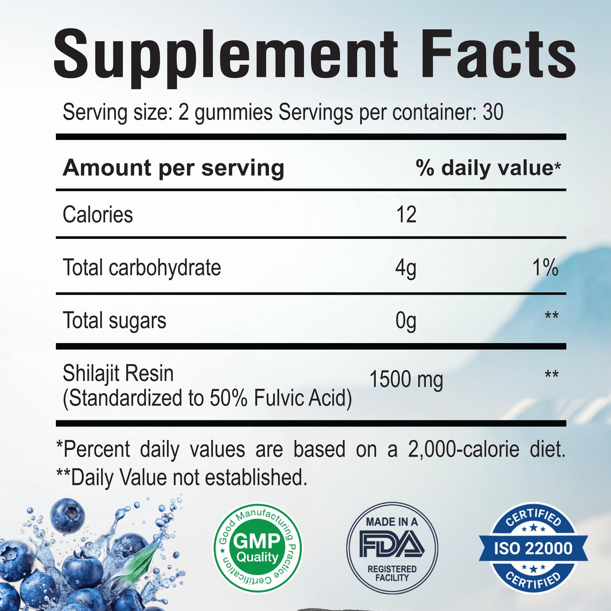 Veralinda Naturals Shilajit Gummies pouring image suggesting quick, caffeine-free energy