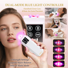 Veraylife detachable blue light controller close up for chin and neck care.
