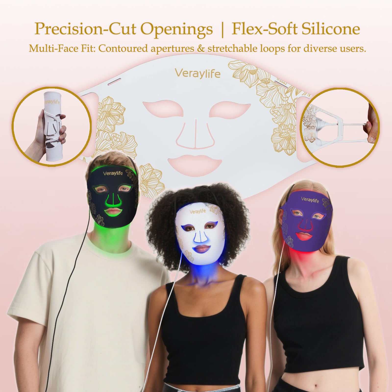 Veraylife rechargeable 3000mAh battery powers portable LED therapy anywhere
