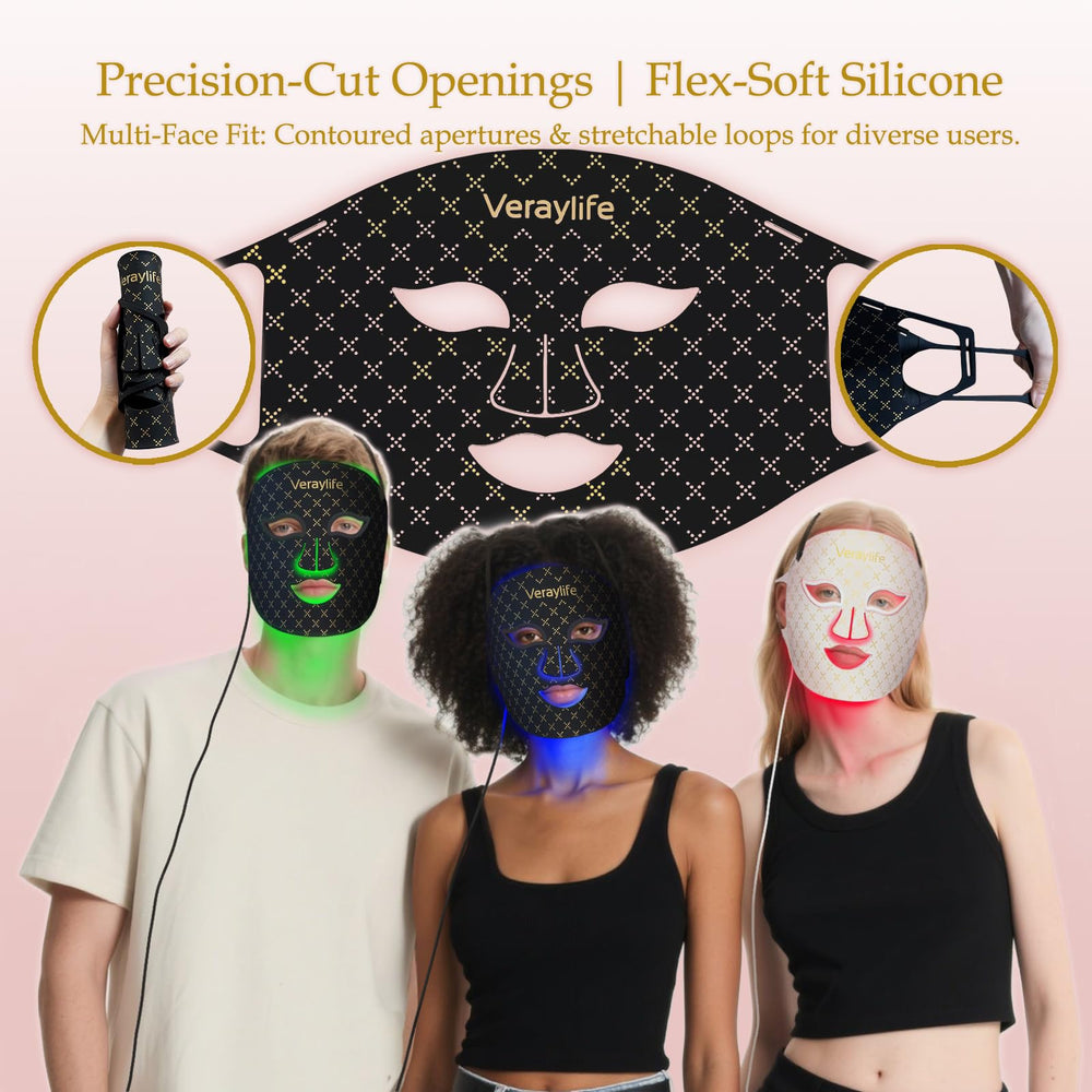 Veraylife ergonomic silicone mask with adjustable strap for comfortable wear
