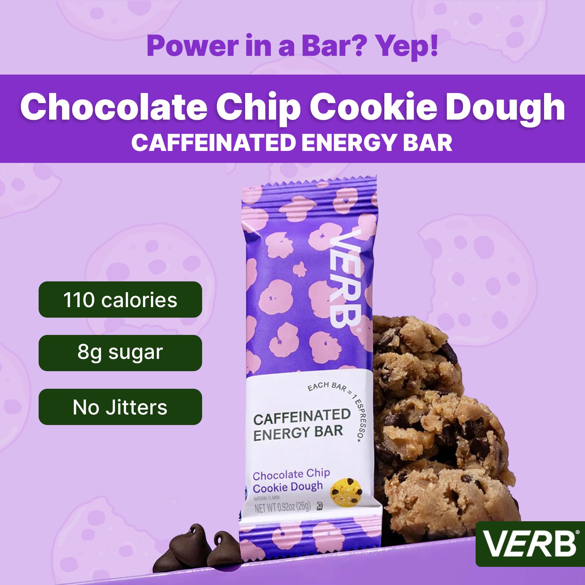Verb Caffeinated Energy Bar ingredients feature gluten-free oats and almond butter for real-food satisfaction