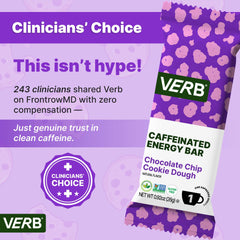 Verb Caffeinated Energy Bar green tea caffeine source image implies smooth focus