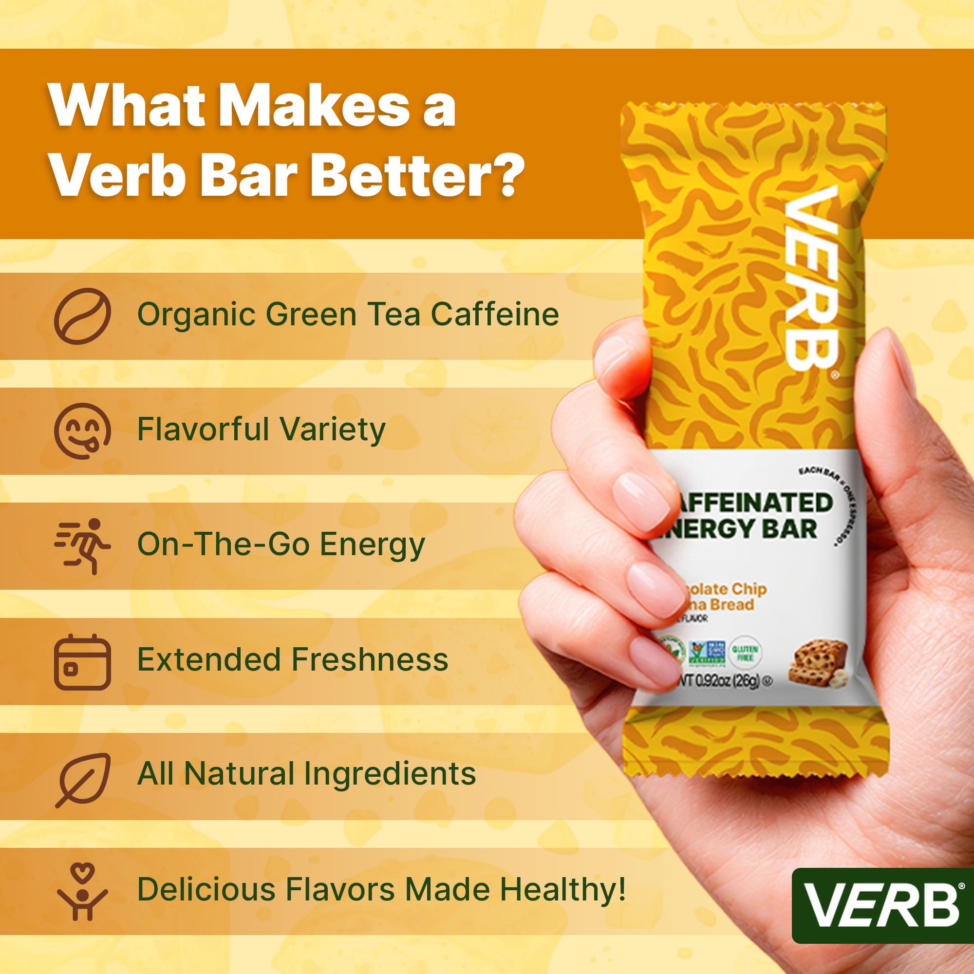 Verb Caffeinated Energy Bar on the kitchen counter after breakfast