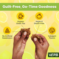 Verb Caffeinated Lemon Energy Bar caffeine-splash image suggests steady focus during activities.