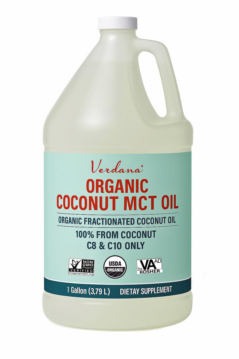 Verdana MCT oil bottle on kitchen counter for everyday use