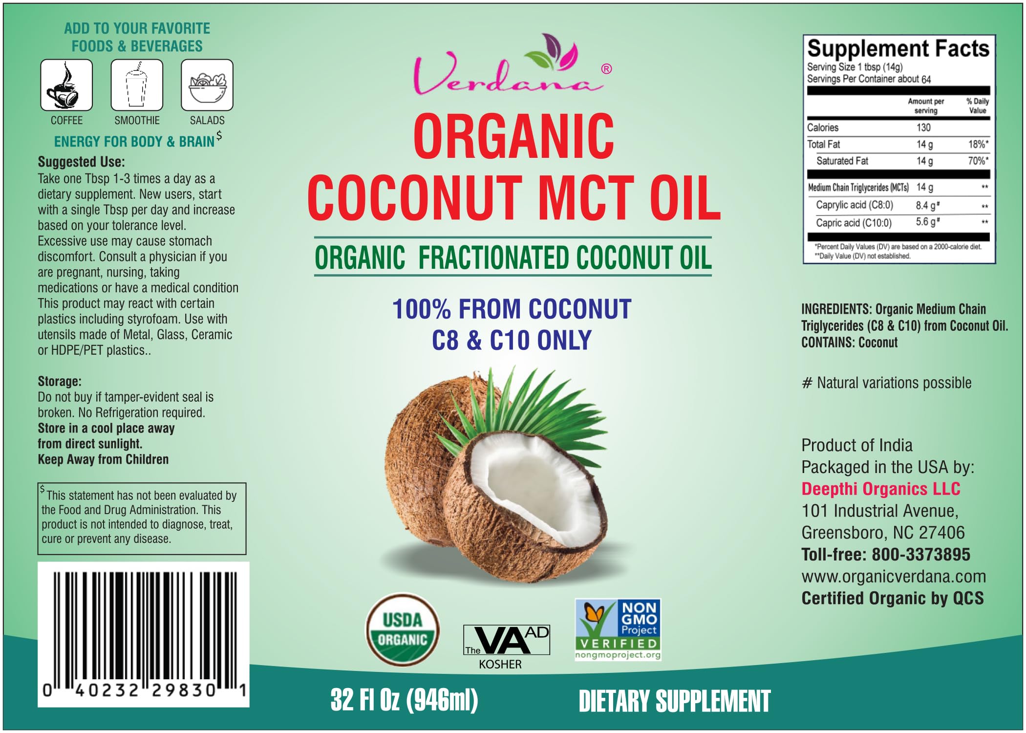 Clear, colorless MCT oil close-up highlights purity