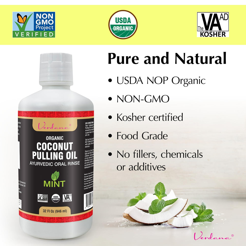 Verdana Organic Mint Oil Pulling promotes lasting freshness during daily use.
