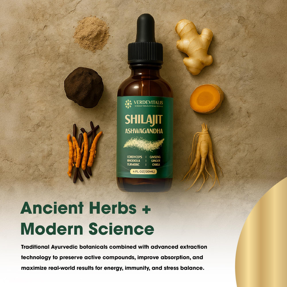 VERDEVITALIS compact 4 oz bottle fits into any wellness routine.