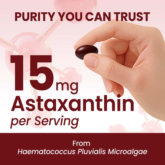 VerdiGusto astaxanthin softgels closeup emphasizing potency and high absorption