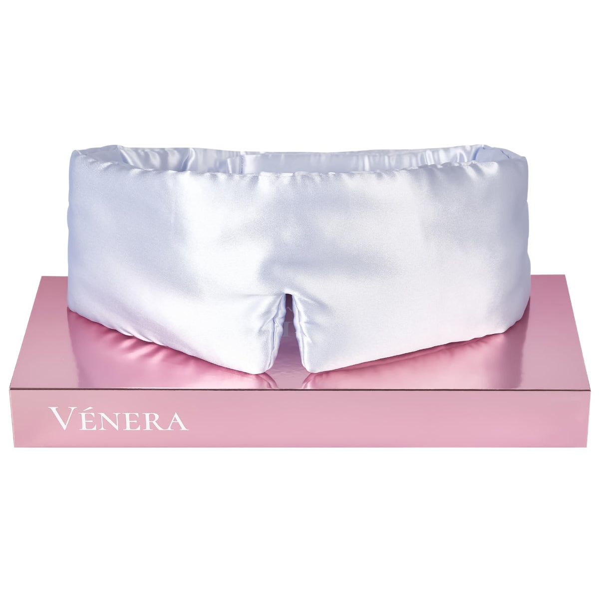 Verena Silk Eye Mask with adjustable strap providing a comfortable, light-blocking fit for all-night sleep.