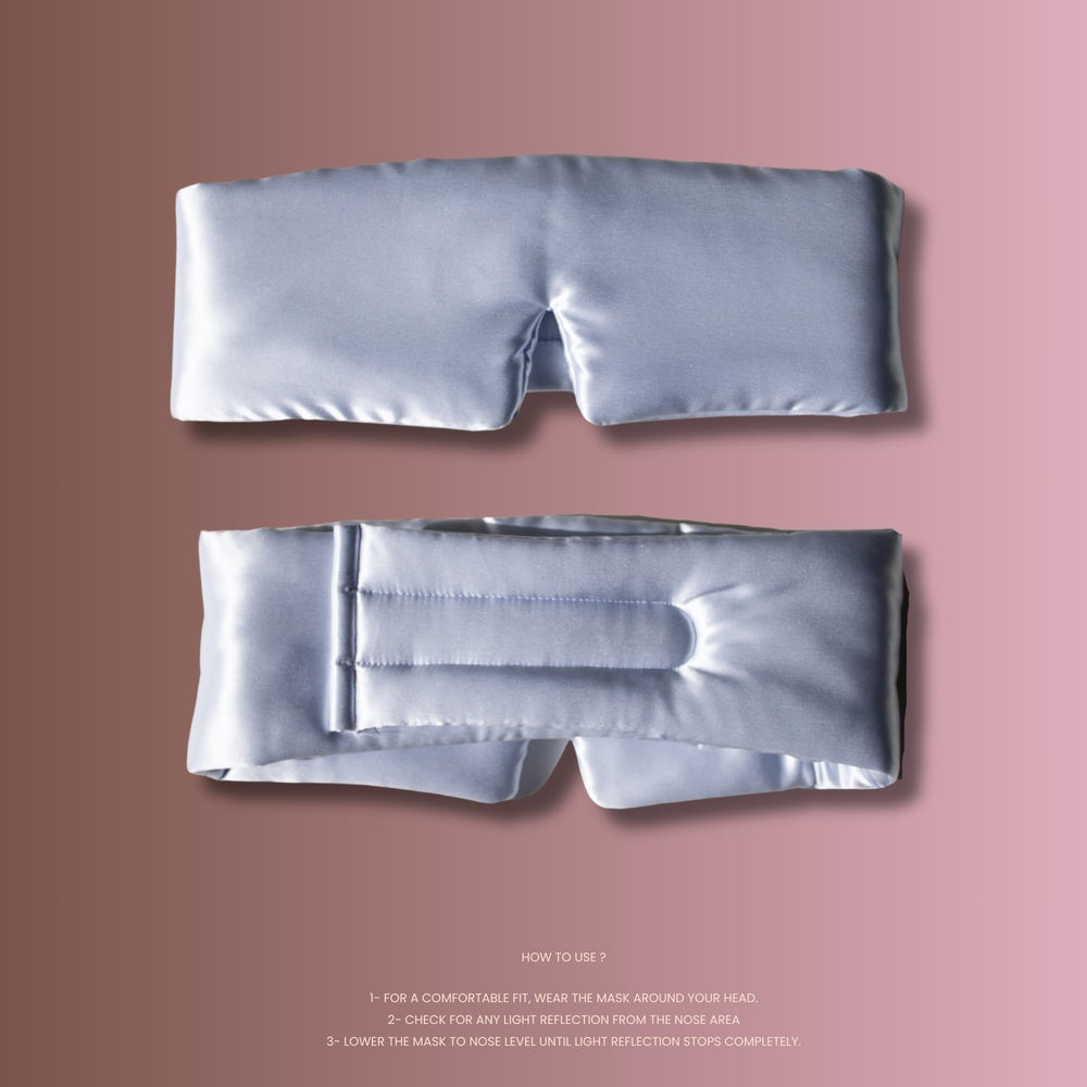 Verena Silk Eye Mask breathable silk keeps skin comfortable during daytime rest.