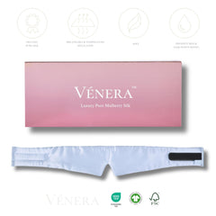 Verena silk eye mask skin-friendly surface reduces friction for restful sleep.
