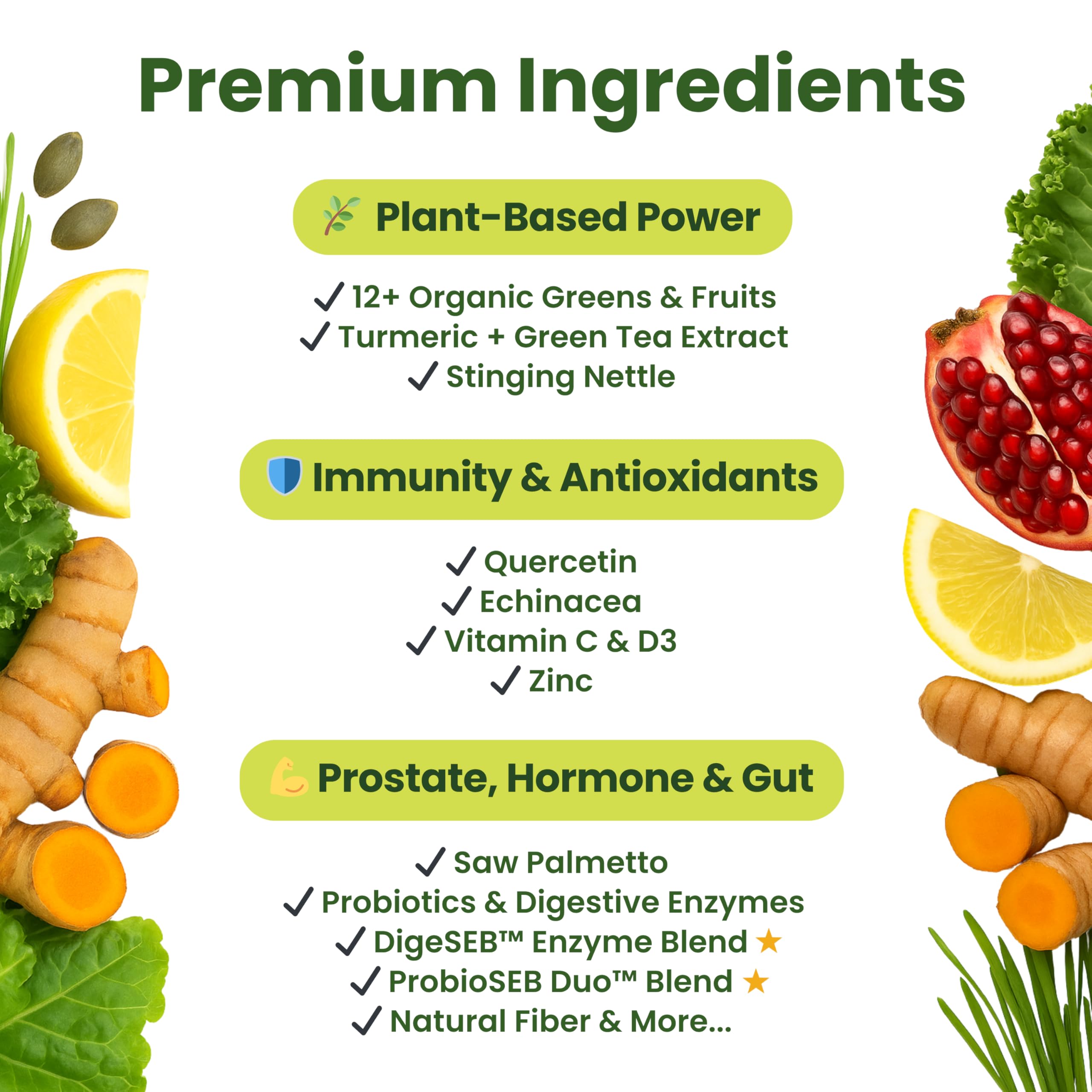 USA-grown organic ingredients form the foundation of Veridi Greens.