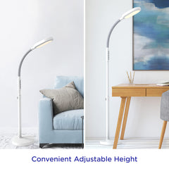 Verilux HappyLight Duo 10k-lux full-spectrum LED panel provides bright daytime illumination.