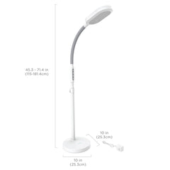 Verilux HappyLight Duo anti-glare Optix lens reduces reflections on reading surfaces.
