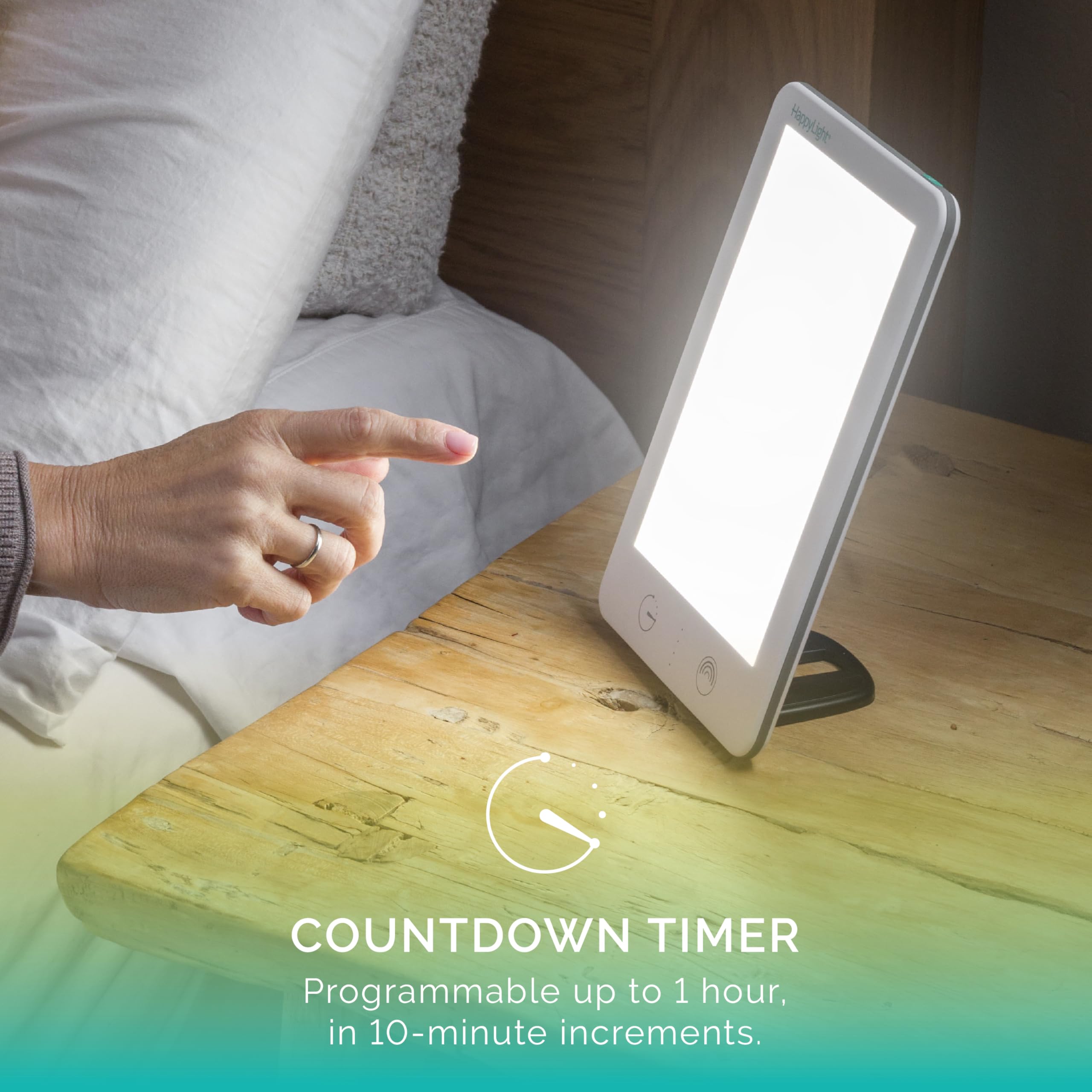 Detached stand of Verilux Lumi Plus illustrating portable desk setup