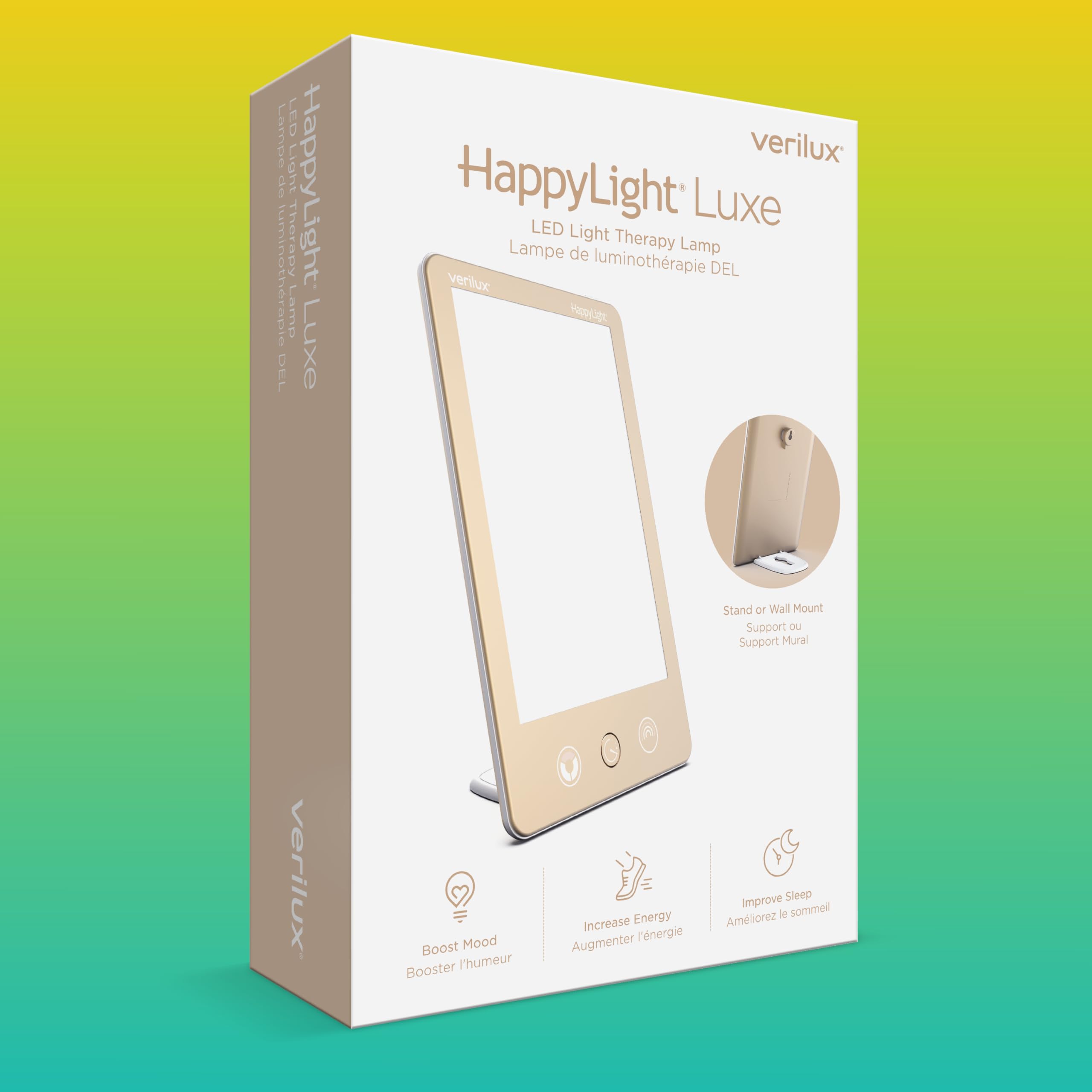 Verilux HappyLight Luxe LED panel glows evenly without flicker for consistent illumination.
