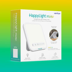 Verilux HappyLight Mini in an office setup for focused work