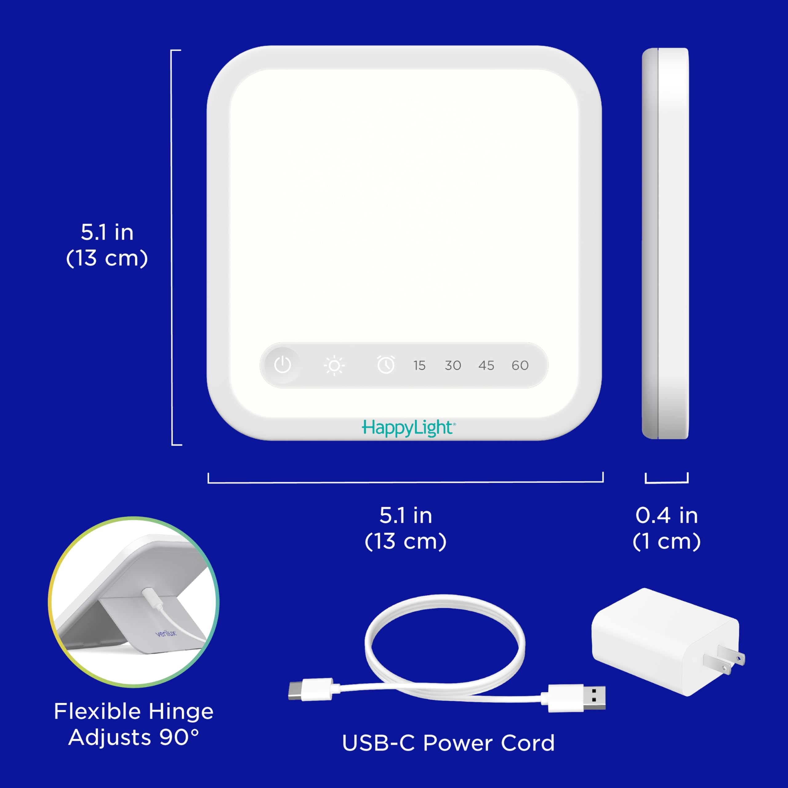 Verilux HappyLight Mini USB-powered for reliable power anywhere