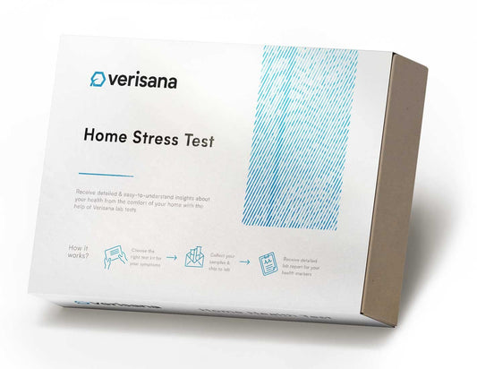 Verisana home stress test kit with saliva collection for at-home cortisol monitoring.