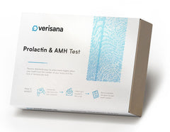 Verisana Prolactin & AMH test kit packaging for easy at-home hormone testing