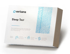 Verisana Sleep Test kit front view for home hormone insights on cortisol and melatonin that support sleep planning