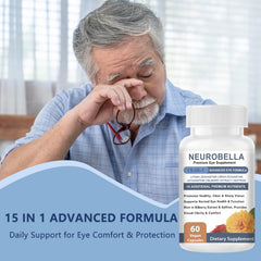 Versafy Neurobella capsules closeup highlighting easy-to-swallow format for daily use