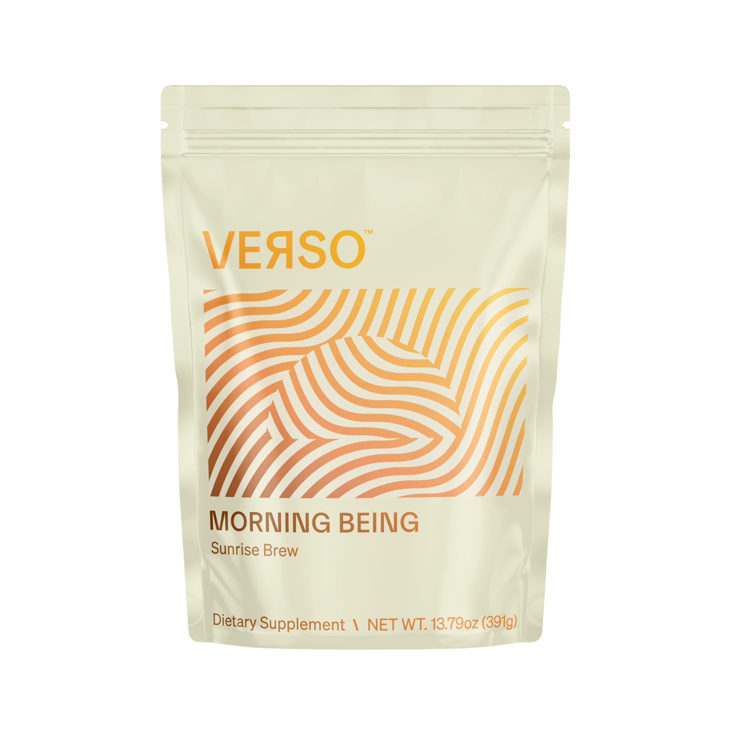 Verso Morning Being jar shows powder texture for smooth, steady energy.